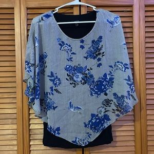 Blue Floral Dress Shirt